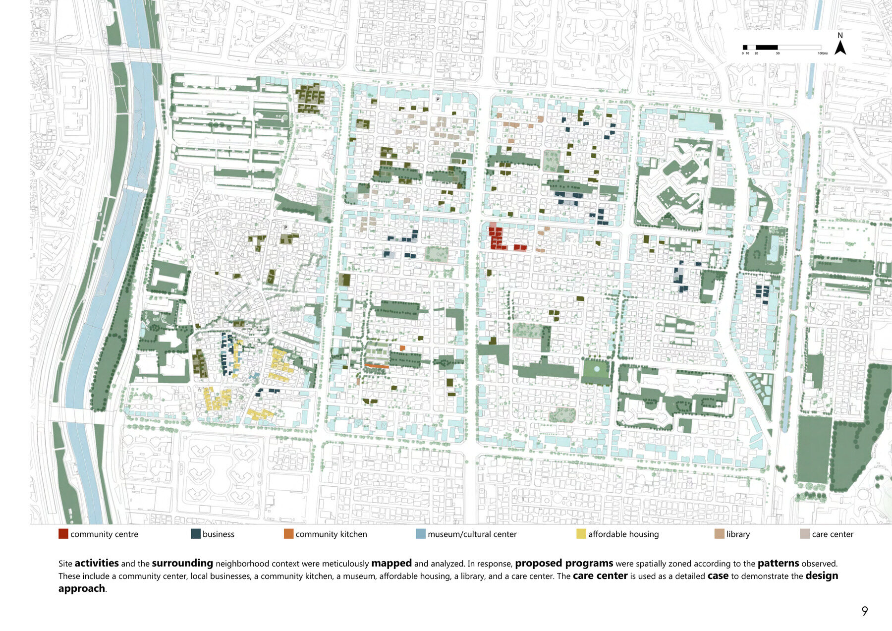 Daegu site activity and land use mapping diagram